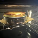 cheesecake in oven